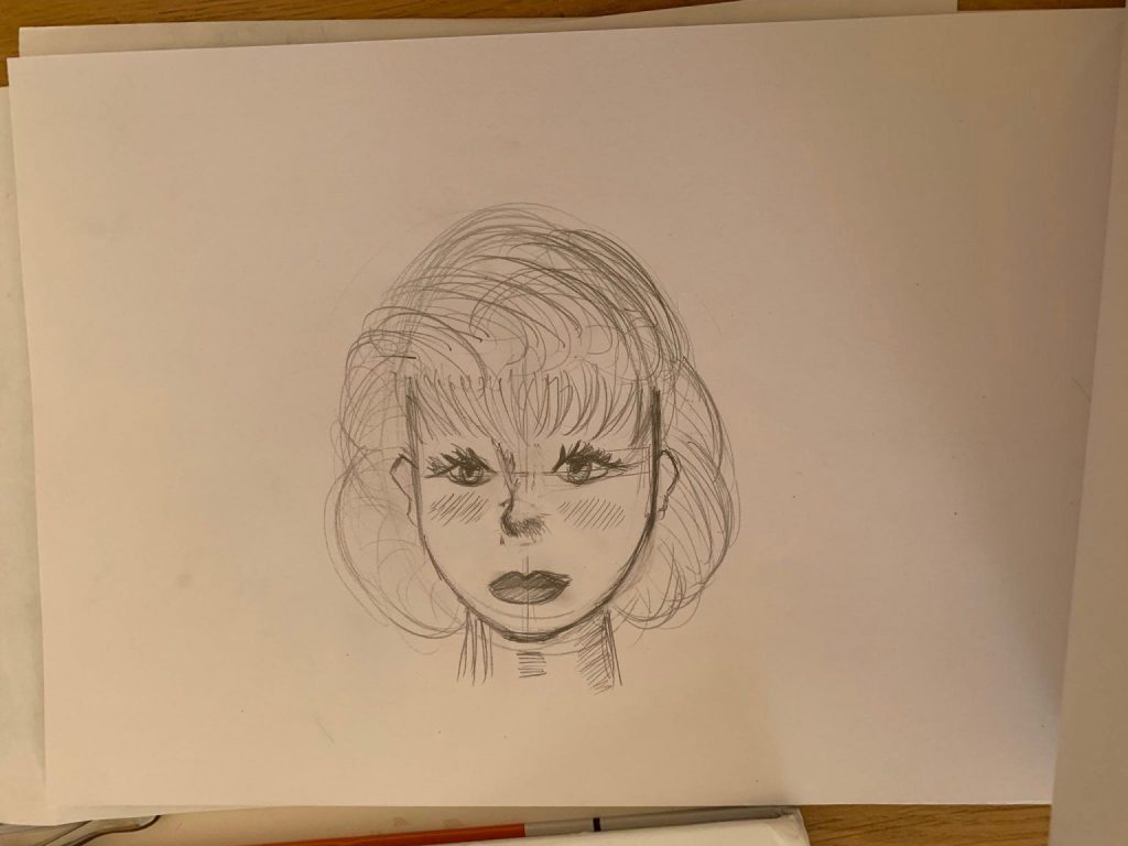Vrouw tekening