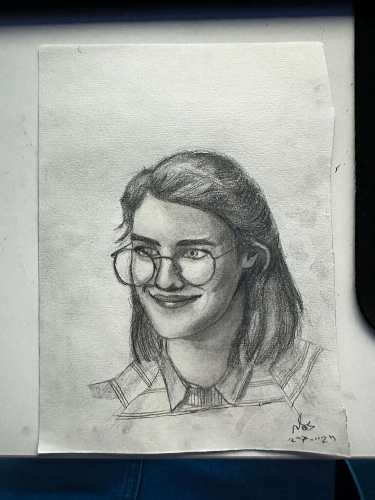 Getekend portret Yorkie Black Mirror Netflix